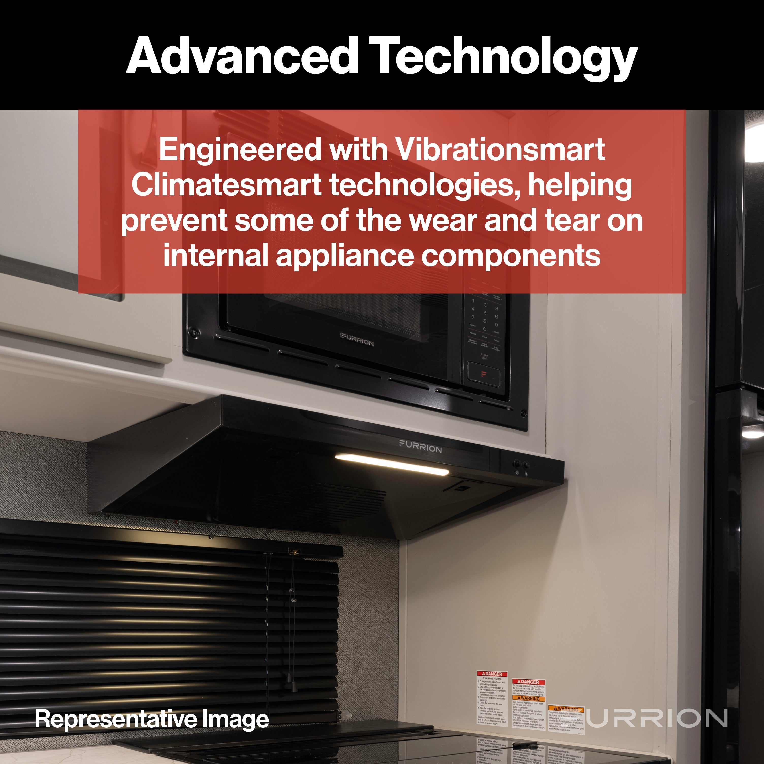 Furrion 12V Ducted RV Range Hood with Charcoal Filter - 24"LED-COOKER-HOOD