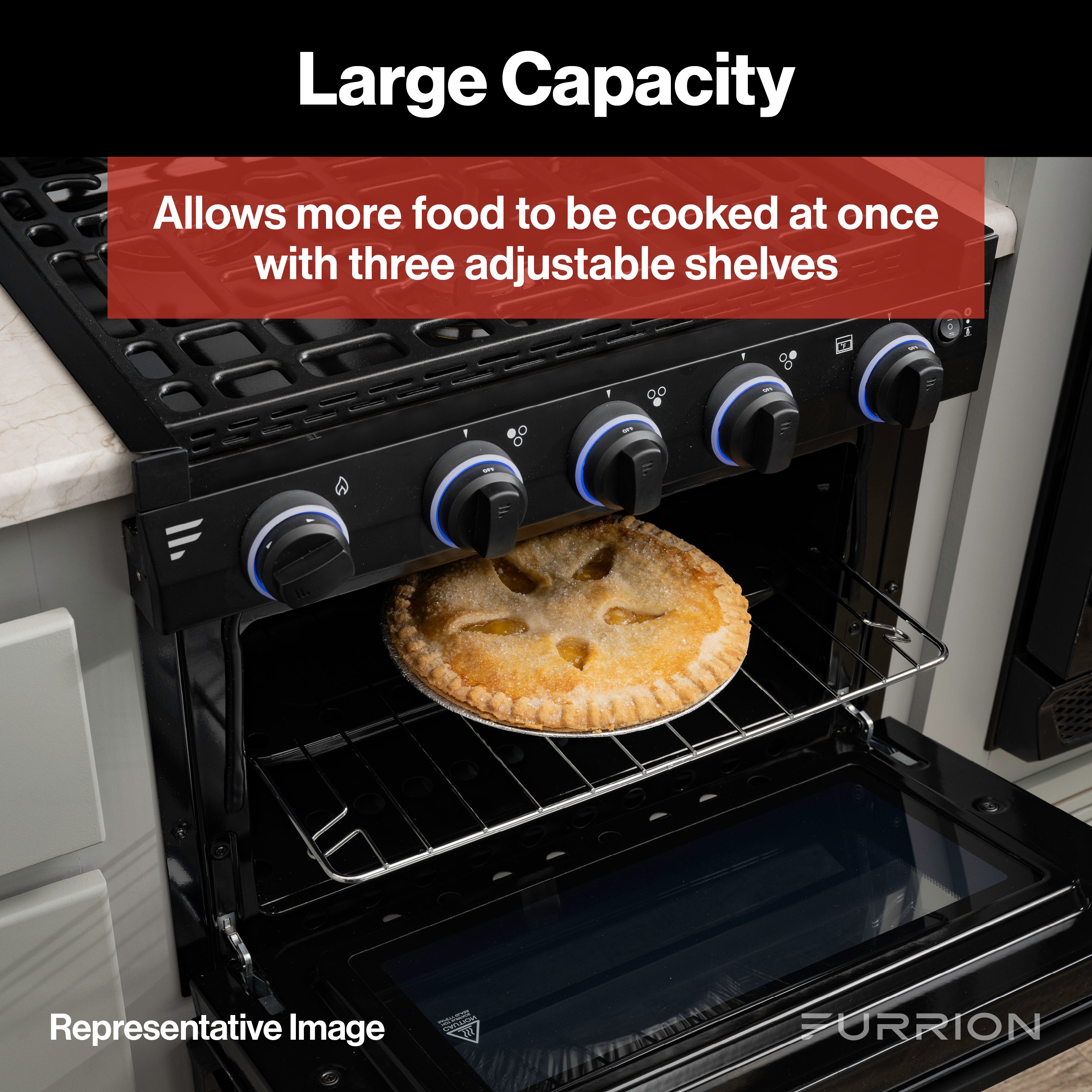Furrion Chef Collection® Built-in Gas RV Oven - 21" Black #FG21MA1EA-BG2021123921