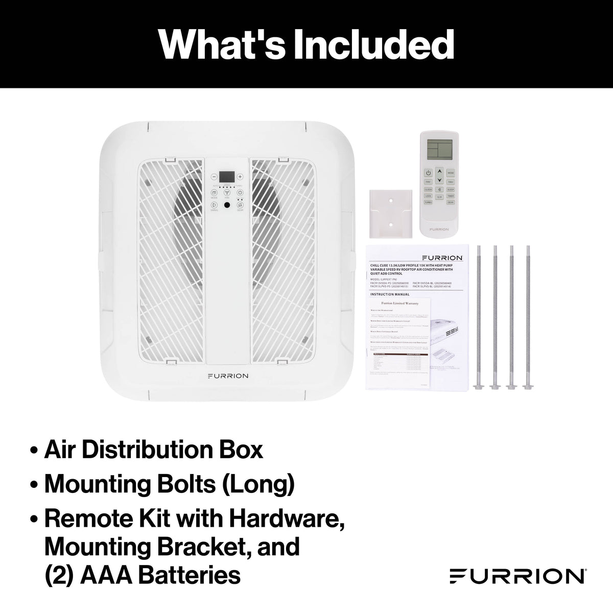 Furrion Chill® Cube Variable Speed Air Distribution Box with Remote for 13.5K & 15K (Excludes 15K Power Saver Unit) - White #FACT11QV3-PS-AM 2025066668