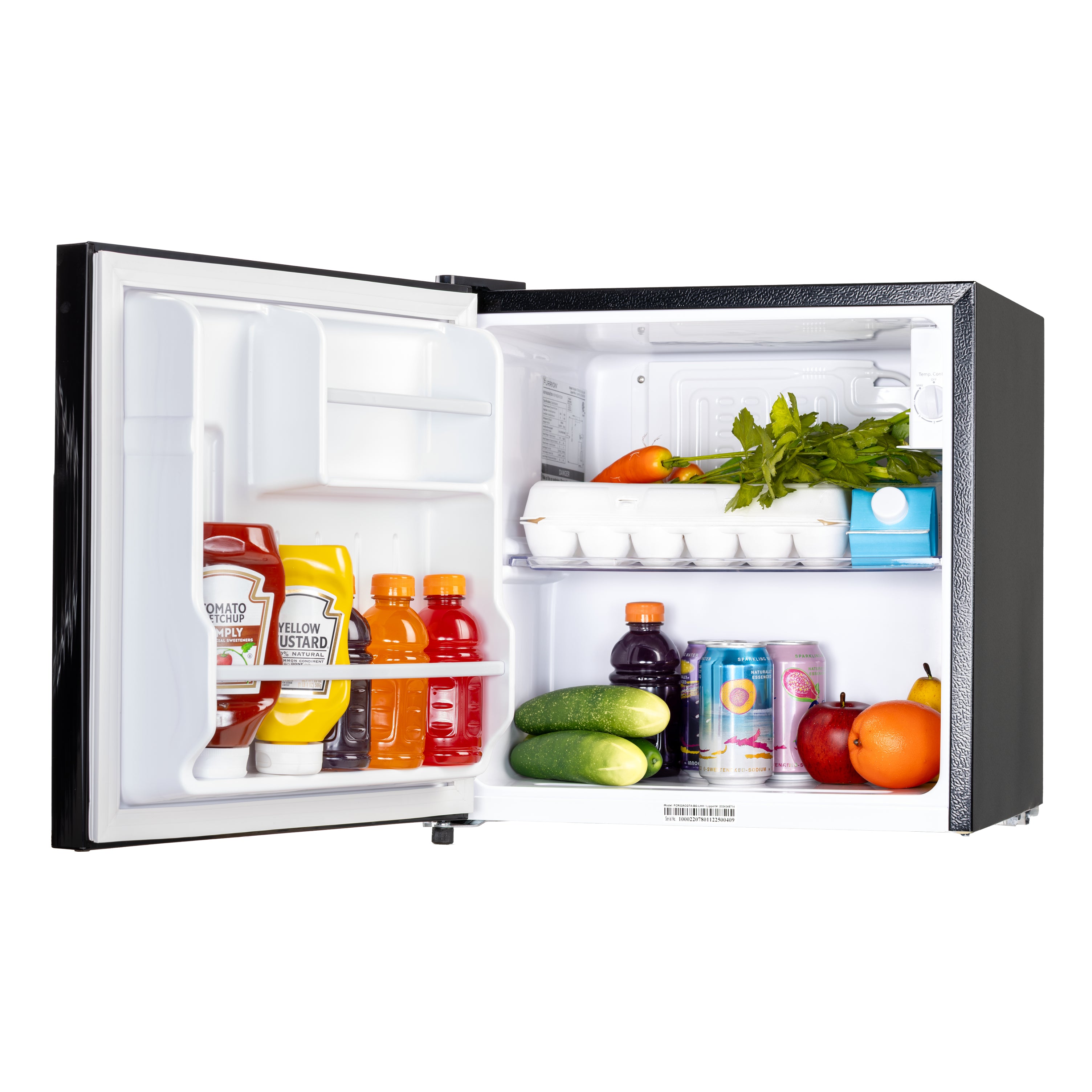 Furrion RV Refrigerator - 110V, 1.6 cu. ft., Black Glass Finish 1-6-CUFT-110V-REFRIGERATOR-NO-FREEZER