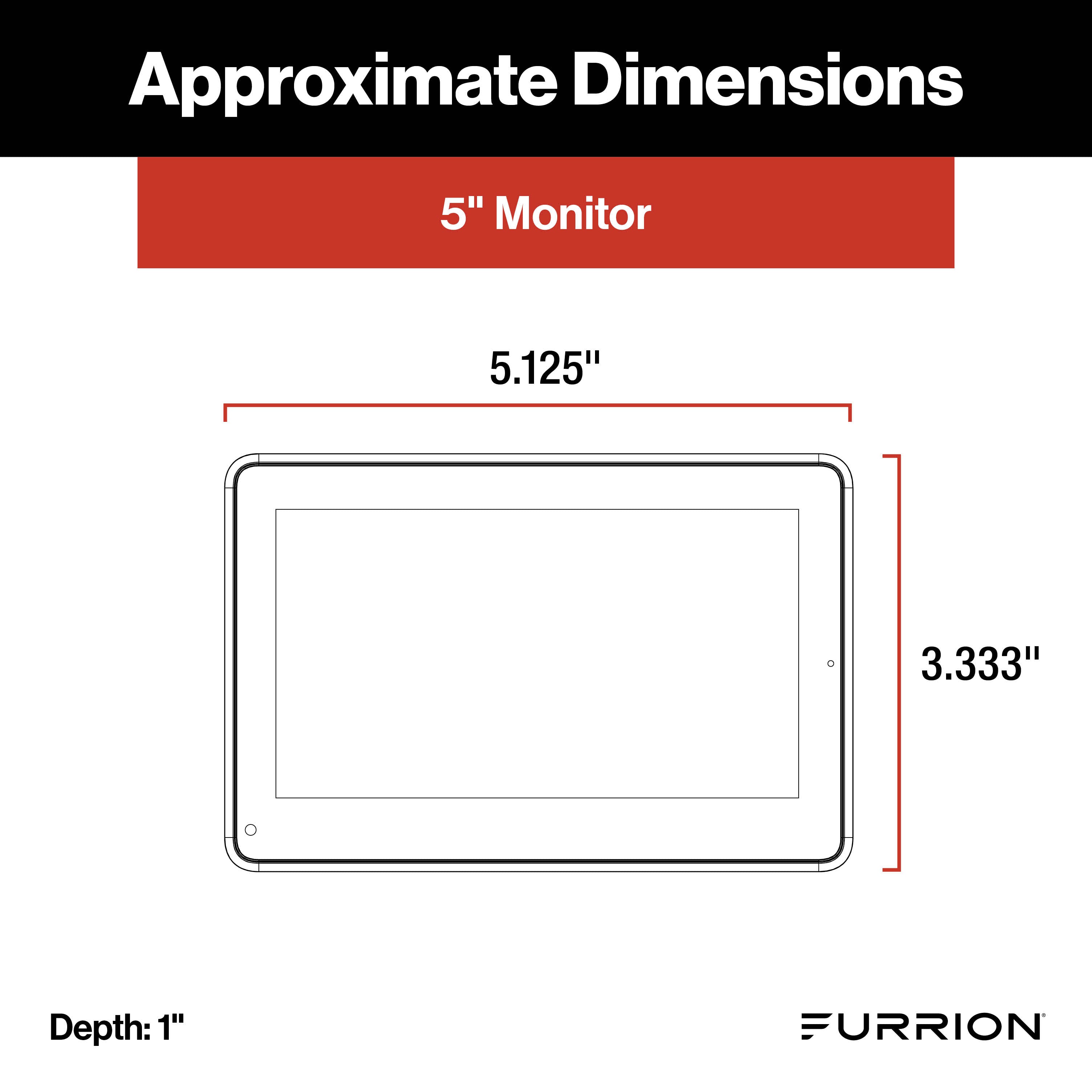 Furrion Vision S®+ RV Backup Camera System - 5" Monitor, Rear Sharkfin Camera #FOS5HTASF2021124370