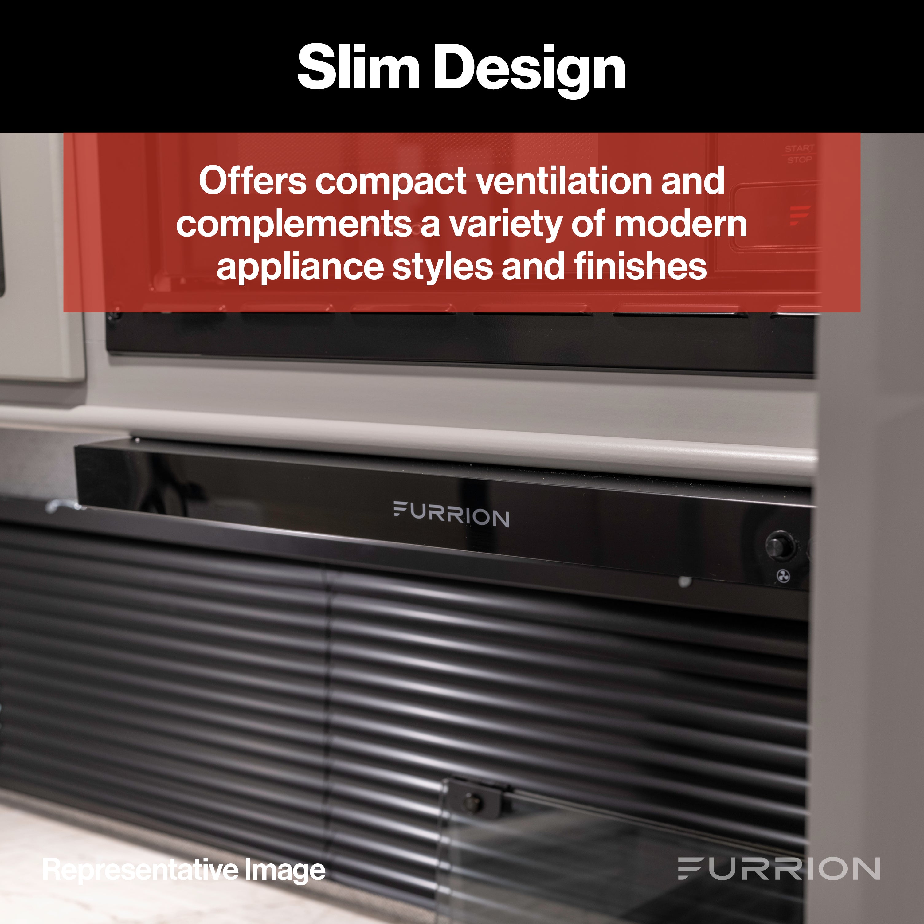 Furrion 12V Ducted RV Range Hood with Charcoal Filter - 24"LED-COOKER-HOOD