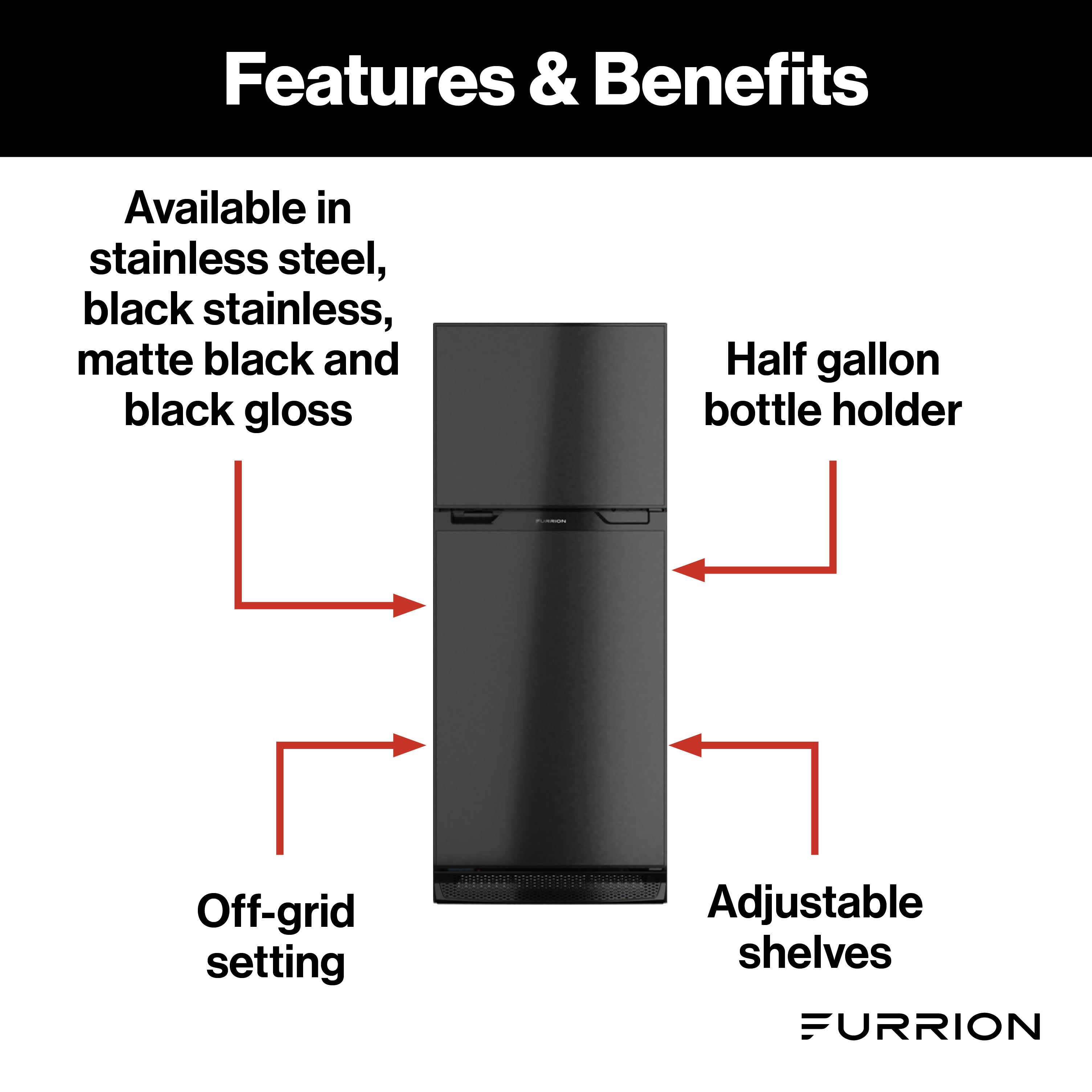 Furrion Arctic® 12V RV Refrigerator - 8 cu. Ft, No Panels8-CF-ARCTIC-NO-PANEL