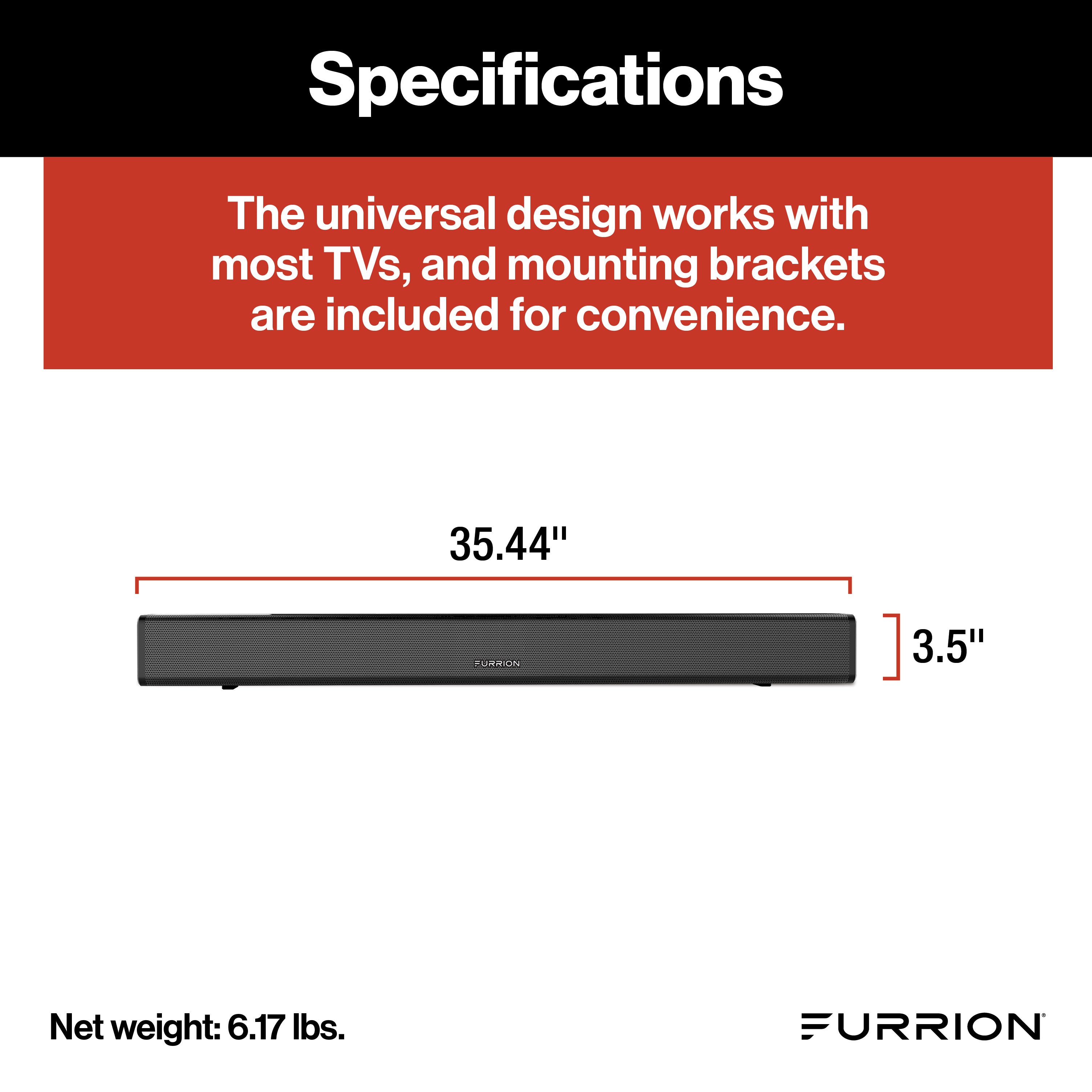 Furrion Aurora® 2.1 Outdoor Soundbar Speaker with Built-In Subwoofer #FSBNN30MST2022323659