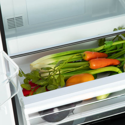 Furrion Built-In RV Refrigerator - 12V, 12 cu. ft., French Doors, Bottom Drawer Freezer, Black Glass Finish #FCR12DCGFA-BG 2024016838