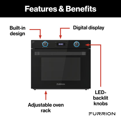 Furrion Chef Collection® Built-in Gas RV Oven - 21" Black #FG21MA1EA-BG2021123921