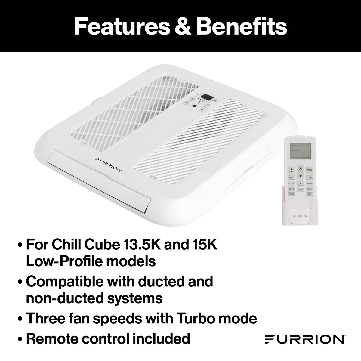 Furrion Chill® Cube Variable Speed Air Distribution Box with Remote for 13.5K & 15K (Excludes 15K Power Saver Unit) - White #FACT11QV3-PS-AM 2025066668
