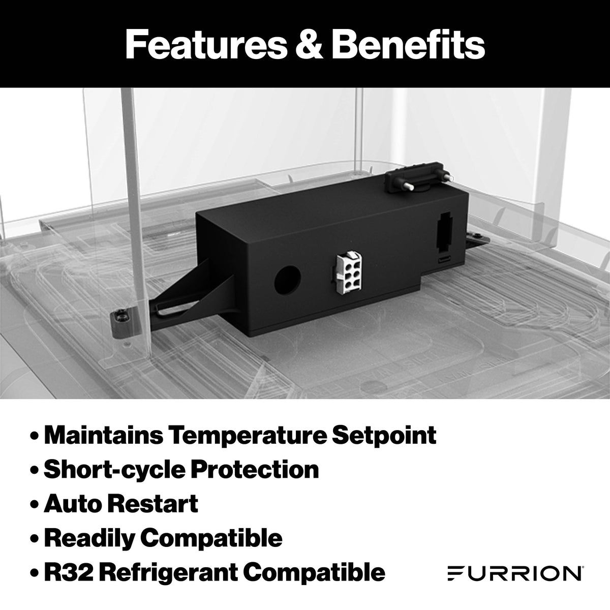 Furrion Chill® Standard Single-Zone RV Air Conditioner Controller - 2-Speed (R32) #FACC10ESSA2-BL-AM 2024042653