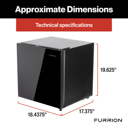 Furrion RV Refrigerator - 110V, 1.6 cu. ft., Black Glass Finish 1-6-CUFT-110V-REFRIGERATOR-NO-FREEZER