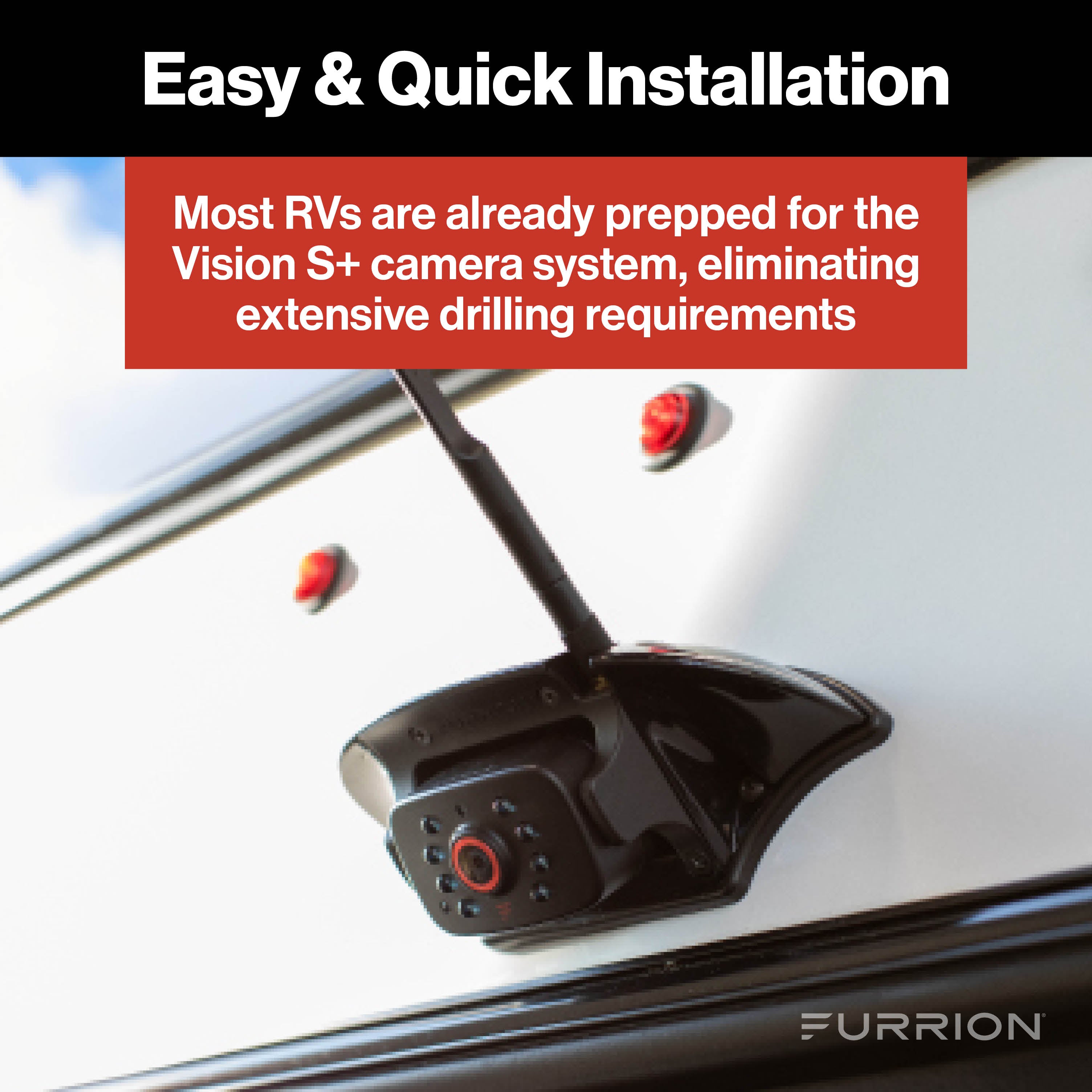 Furrion Vision S®+ RV Backup Camera System - 5" Monitor, Rear Sharkfin Camera #FOS5HTASF2021124370