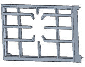 Replacement Front Cast Iron Grate for Furrion 24inch Chef Collection RV 3-Burner Gas Range - Stainless Steel #C-FGR24D3A1A-01 2022120242